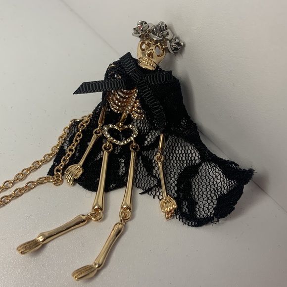 Betsey Johnson Skeleton Necklace - Picture 2 of 13